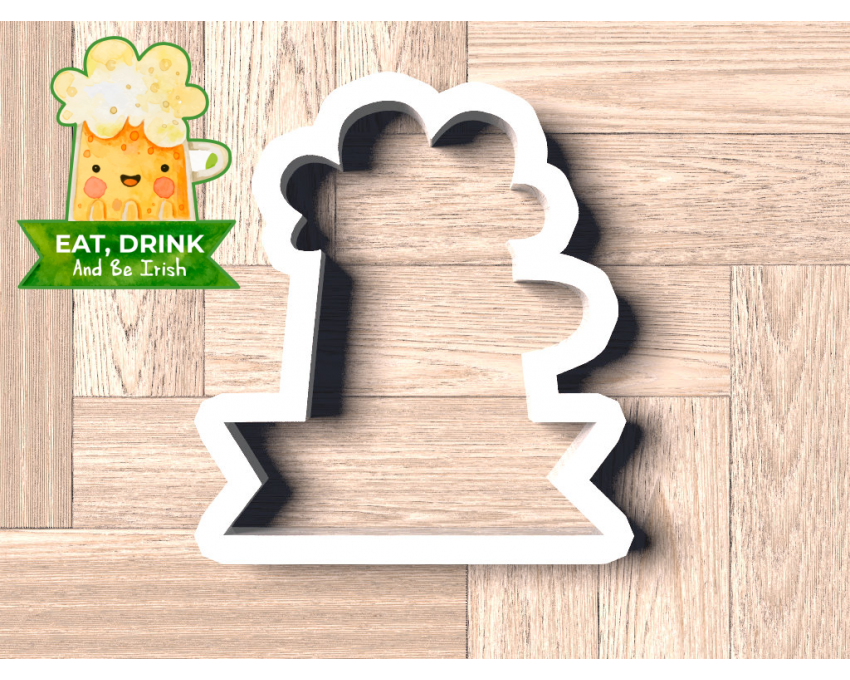 Beer Plaque Cookie Cutter. St Patrick's Day Cookie Cutter. Father's Day Cookie Cutter
