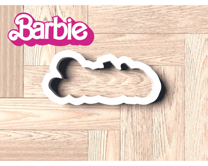 Barbie Name Plaque Cookie Cutter. Barbie Cookie Cutter