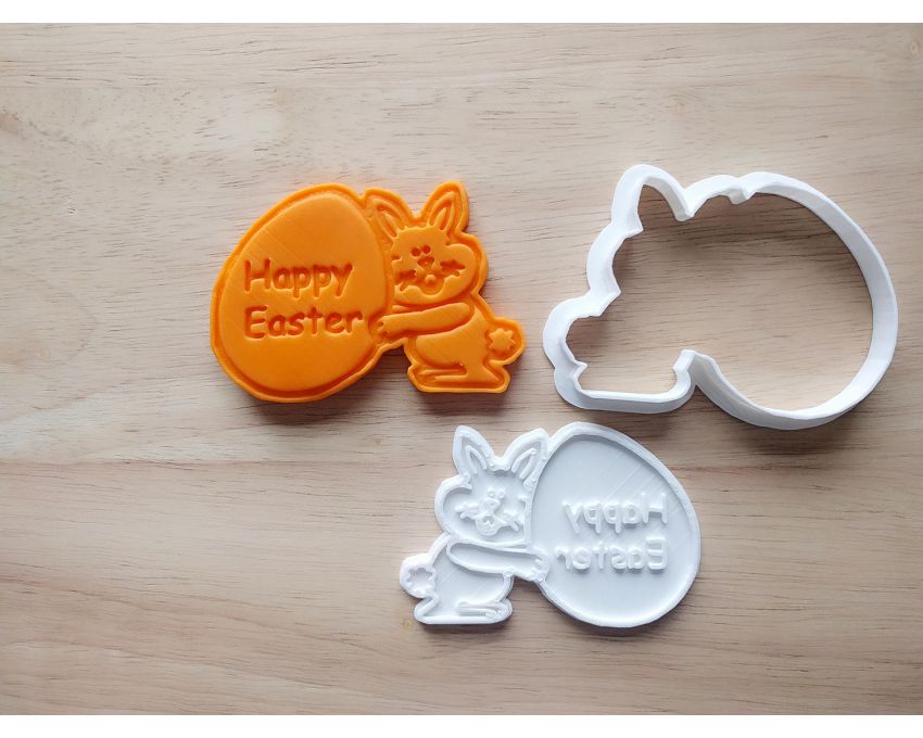 Personalized Easter Egg Cookie Cutter and Stamp Set