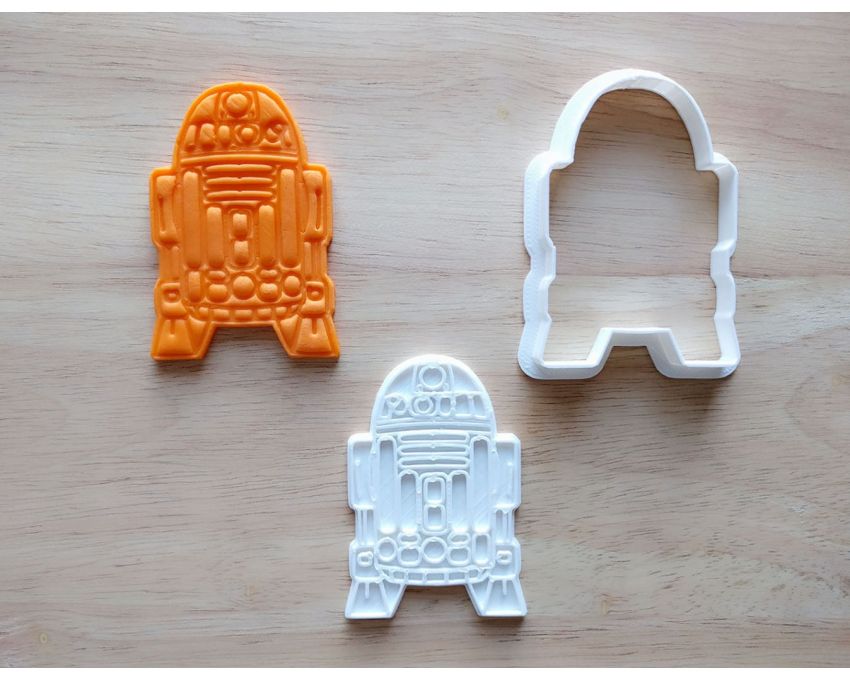 R2D2 Cookie Cutter and Stamp Set. Star Wars Cookie Cutter