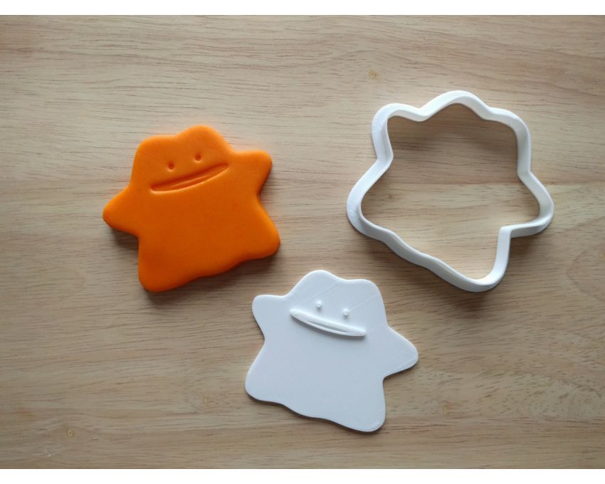 Ditto Cookie Cutter and Stamp Set. Pokemon Cookie Cutter