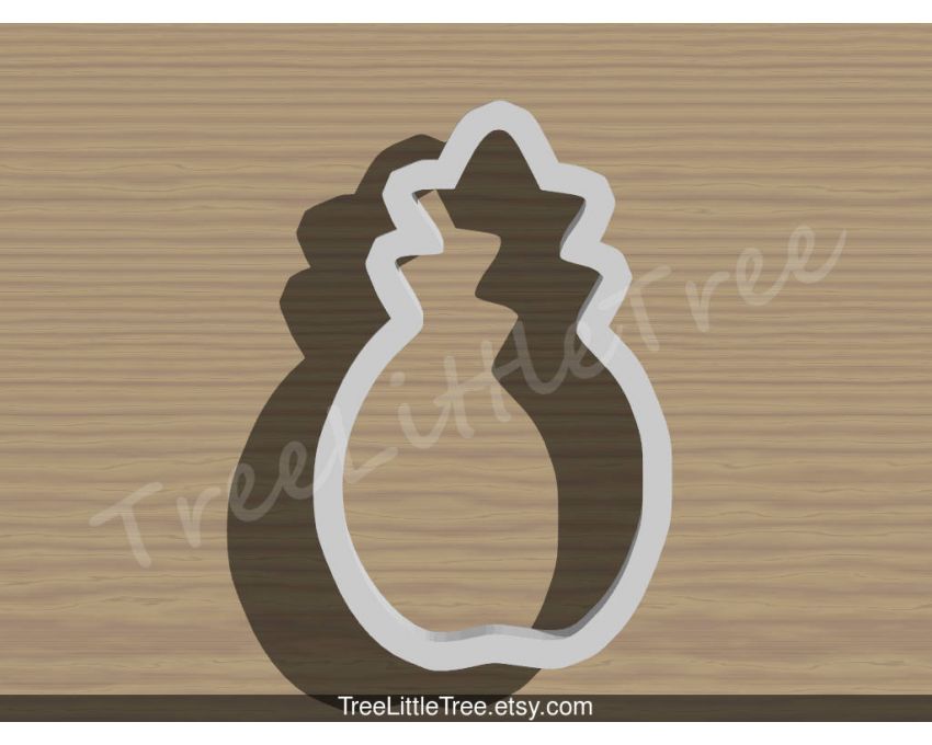 Pineapple Cookie Cutter. Fruit Cookie Cutter