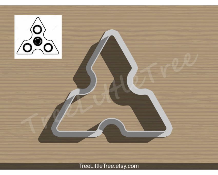 Fidget Spinner Style-3 Cookie Cutter. Toy Cookie Cutter