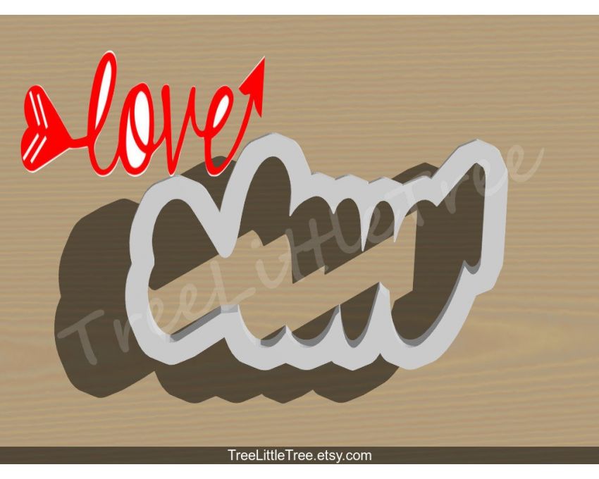Aim For Love Cookie Cutter. Valentine's day Cookie Cutter