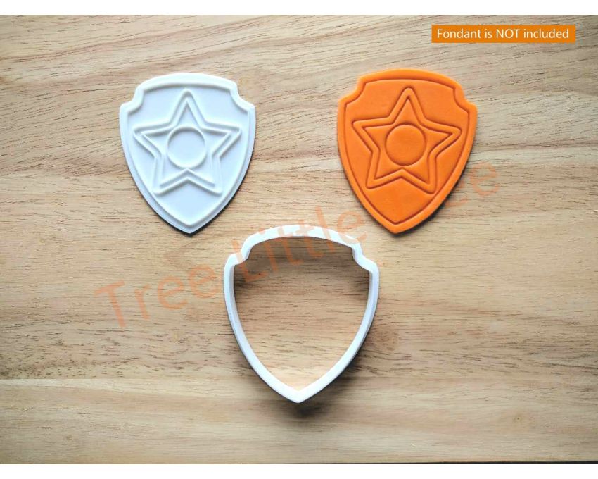 Chase Paw Patrol Cookie Cutter and Stamp Set. PAW Patrol Cookie Cutter