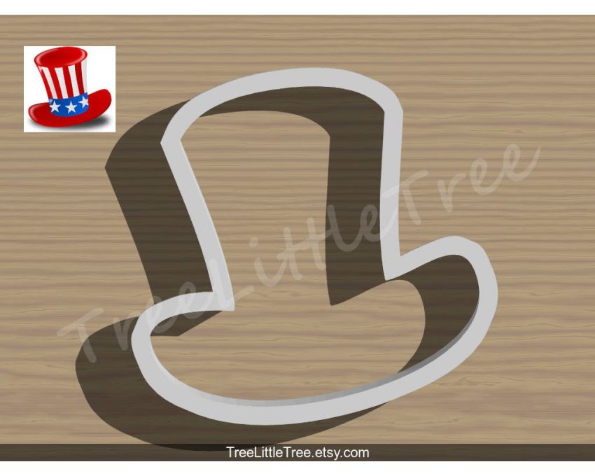 Hat Style2 Cookie Cutter.USA Cookie Cutter