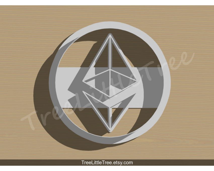 Ether Coin Cookie Cutter. Unique Cookie Cutter