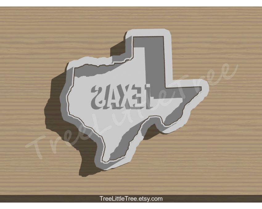 USA Texas State Cookie Cutter and Stamp Set. USA Cookie Cutter