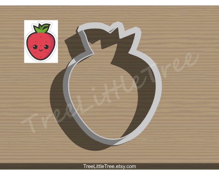 Strawberry Cookie Cutter. Fruit Cookie Cutter