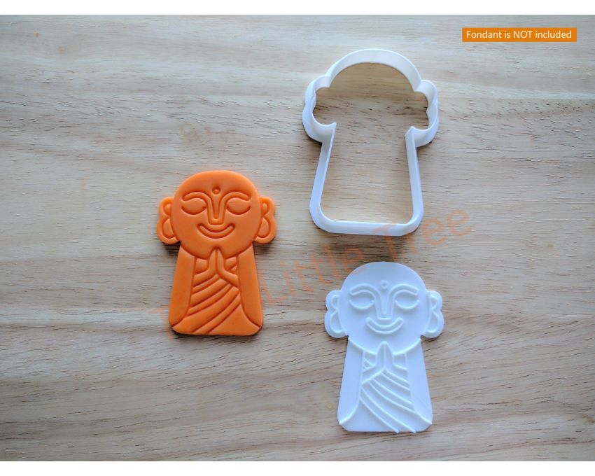 Japanese Monk Cookie Cutter and Stamp Set. Japan Cookie Cutter