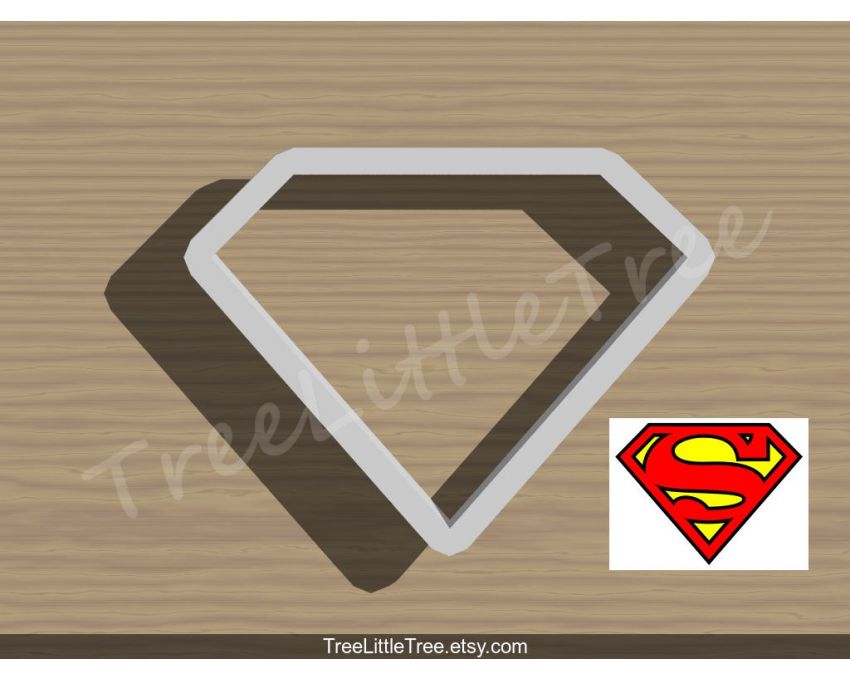 Superman Logo Cookie Cutter. Super Hero Cookie Cutter