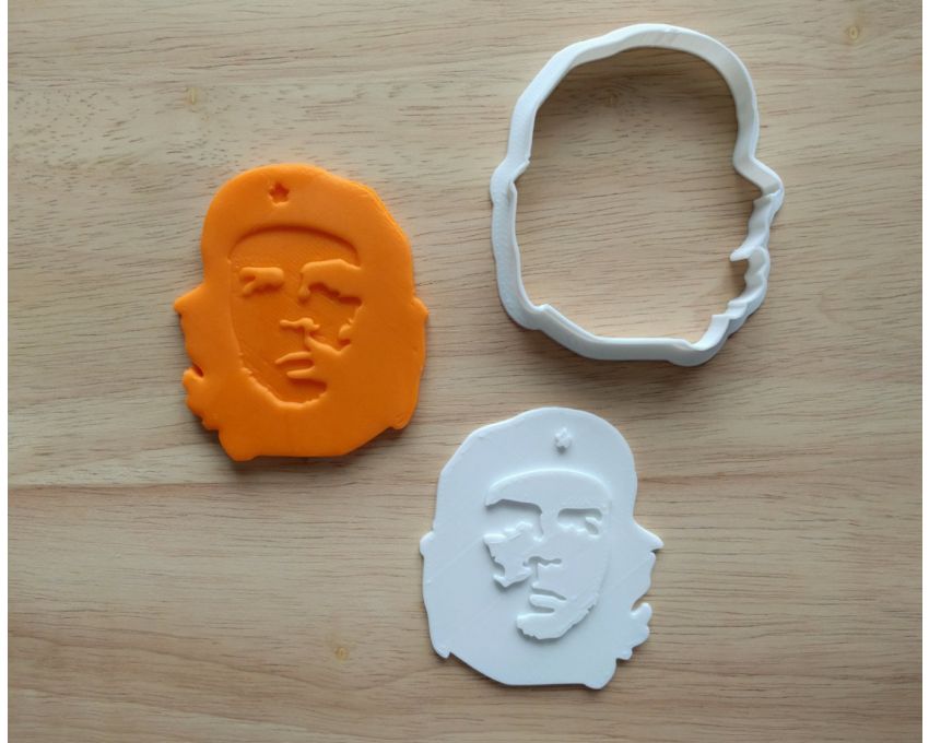 Che Guevara Cookie Cutter and Stamp Set. Celebrity Cookie Cutter