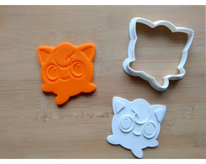 Jigglypuff Cookie Cutter and Stamp Set. Pokemon Cookie Cutter
