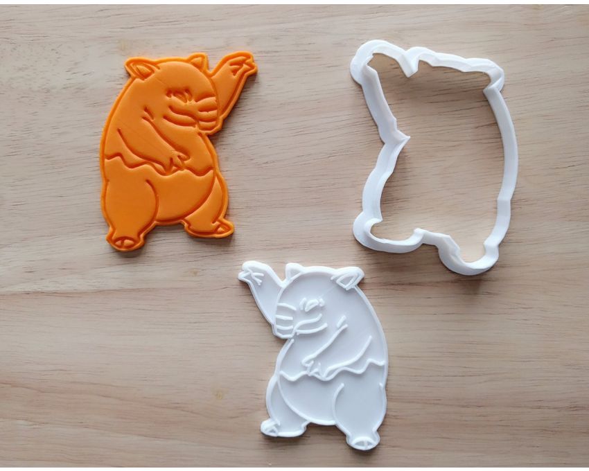 Drowzee Cookie Cutter and Stamp Set. Pokemon Cookie Cutter