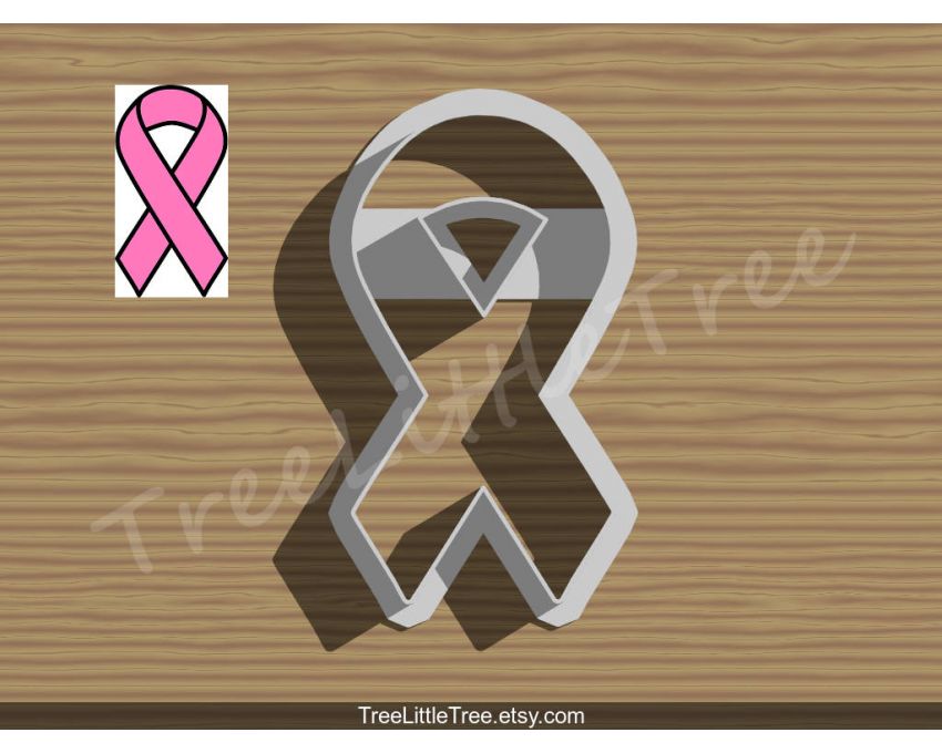 Breast Cancer Awareness Ribbon Style2 Cookie Cutter.Unique Cookie Cutter