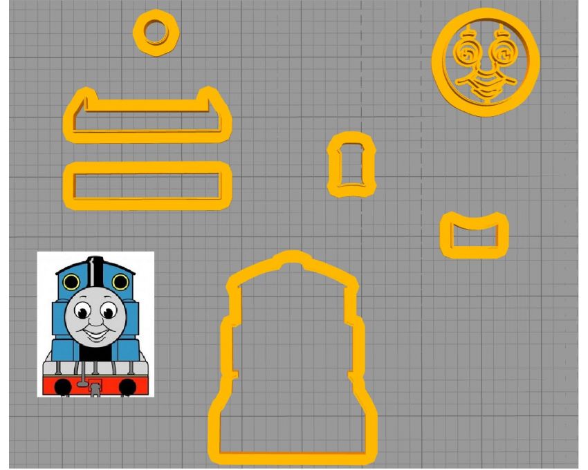 Thomas the Train Fondant Cutter Cookie Cutter. Cartoon Cookie Cutter