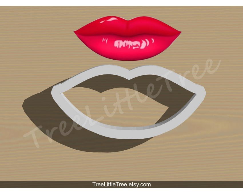 Lip Style2 Cookie Cutter.Valentine's day Cookie Cutter