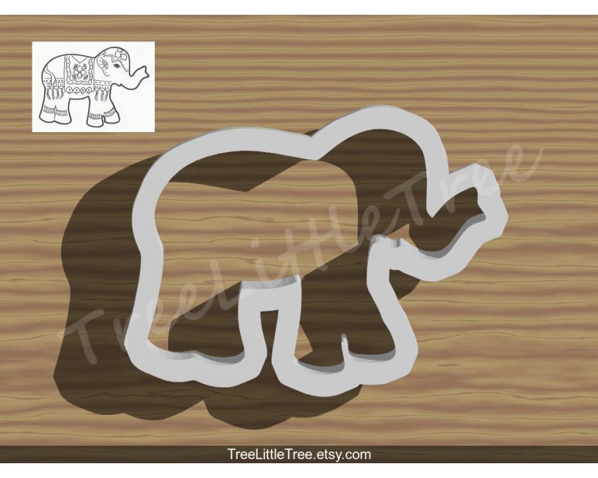 Elephant Style3 Cookie Cutter.Animal Cookie Cutter