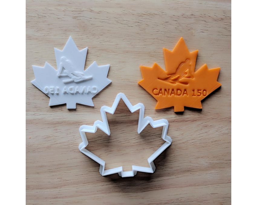 Skii Cookie Cutter and Stamp Set. Canada Cookie Cutter