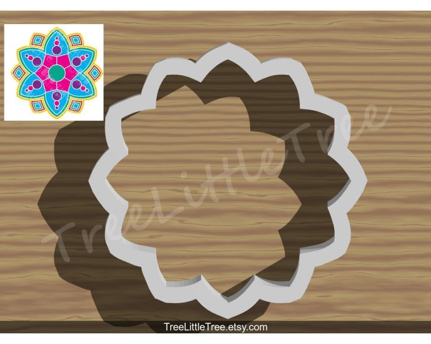 Diwali Flower Style2 Cookie Cutter.Flower Cookie Cutter