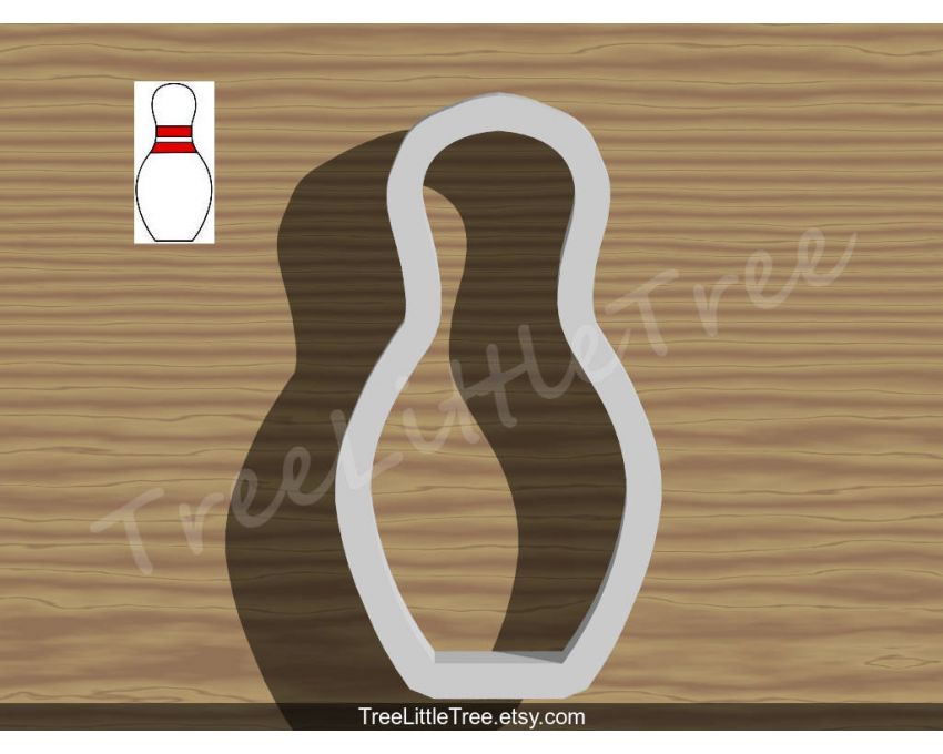 Bowling Pin Cookie Cutter. Sports Cookie Cutter