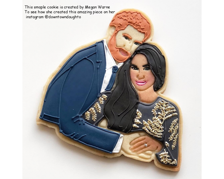 Harry and Meghan Cookie Cutter and Stamp Set. Royal Wedding Cookie Cutter