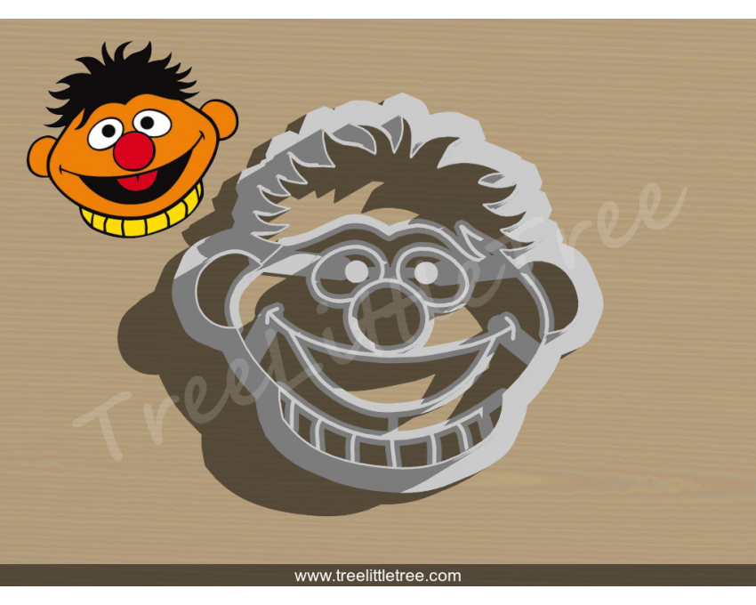 Ernie Detailed Cookie Cutter. Cartoon Cookie Cutter. Sesame Street Cookie Cutter