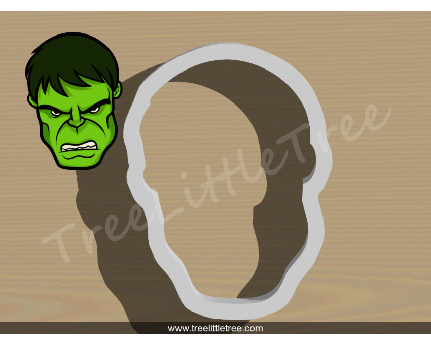 Hulk Head Cookie Cutter. Super Hero Cookie Cutter