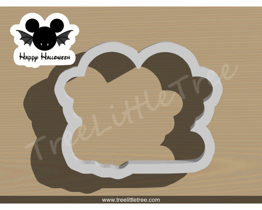 Bat Mickey Plaque Cookie Cutter. Halloween Cookie Cutter