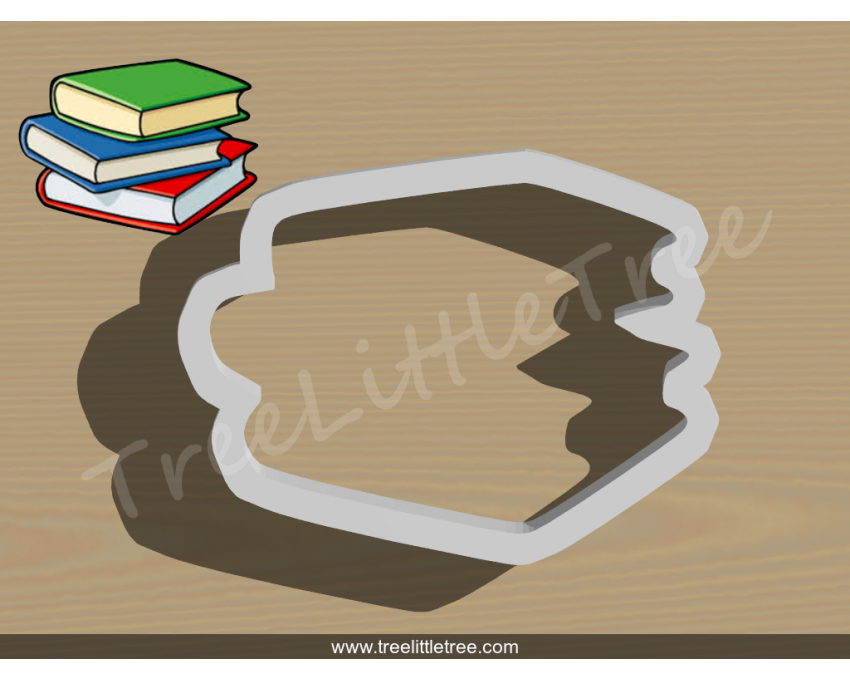 Book Stack Cookie Cutter. Book cookie cutter