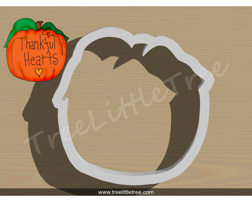 Thankful Pumpkin Cookie Cutter. Fall Season Cookie Cutter. Thanksgiving Cookie Cutter