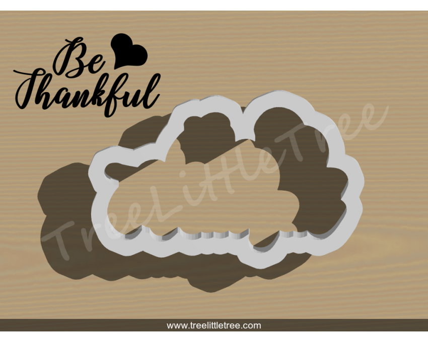 Be Thankful Cookie Cutter. Fall Season Cookie Cutter. Thanksgiving Cookie Cutter