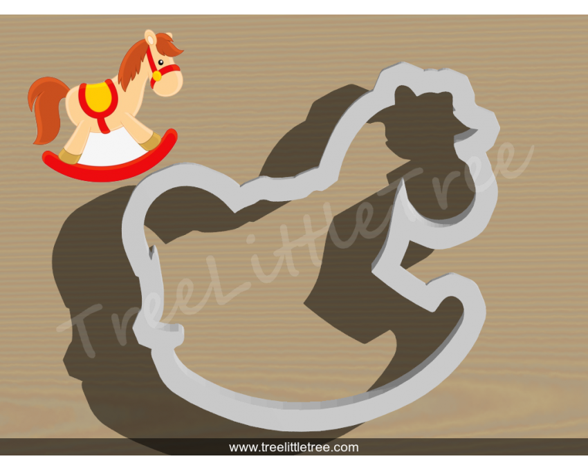 Wood Horse Cookie Cutter. Baby Shower Cookie Cutter. Cowboy Baby Cookie Cutter