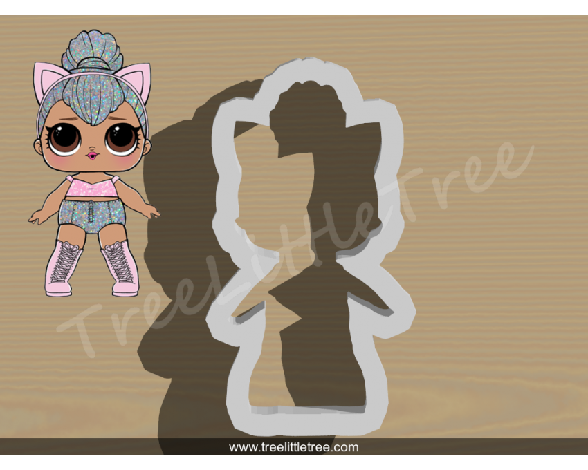 Kitty Queen Full Body Cookie Cutter. LOL Dolls Cookie Cutter