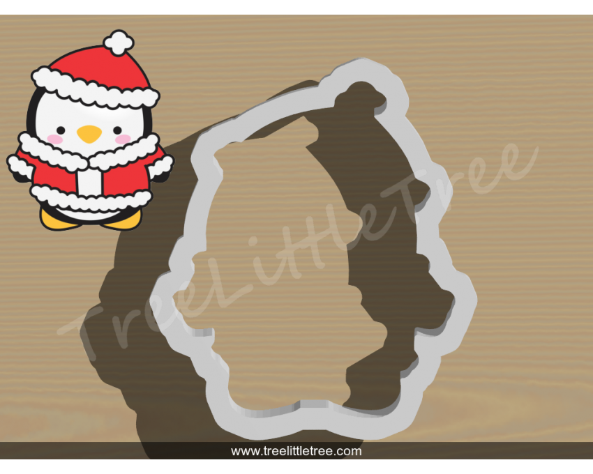Christmas Penguin Cookie Cutter. Christmas Cookie Cutter.  Animal Cookie Cutter