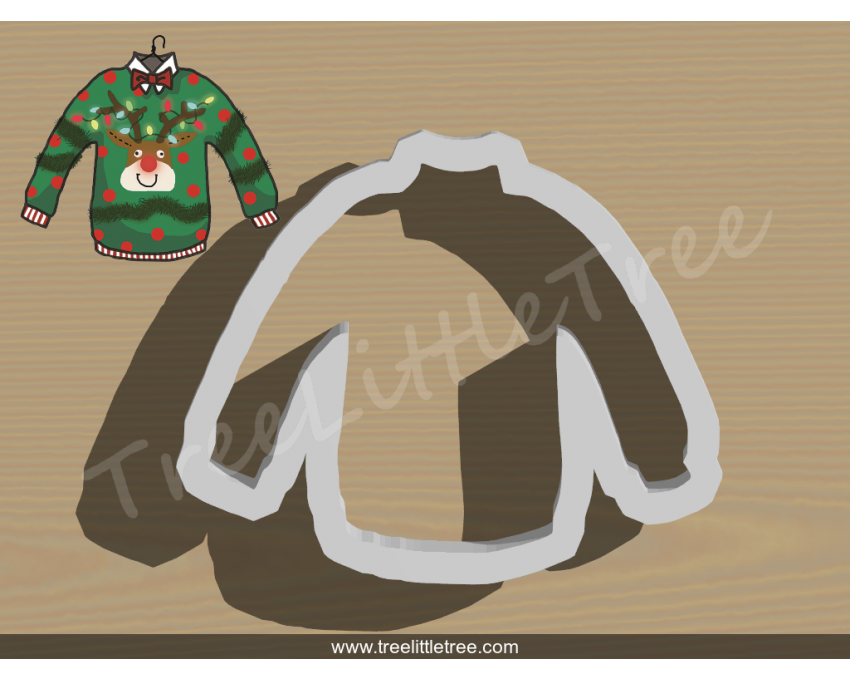 Christmas Ugly Sweater Cookie Cutter. Christmas Cookie Cutter. 