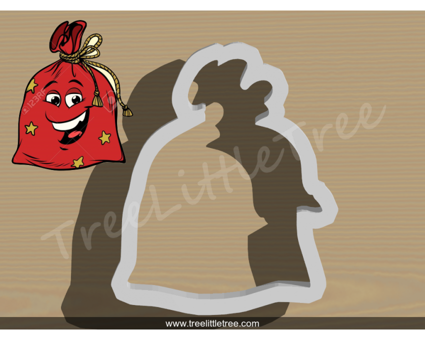 Christmas Santa's Sack Cookie Cutter. Christmas Cookie Cutter. 