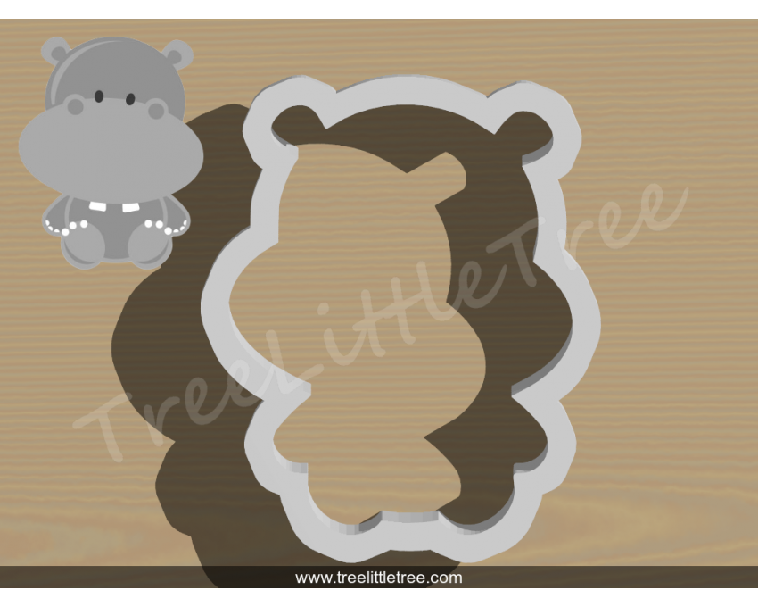 Baby Hippo Cookie Cutter. Baby Shower Cookie Cutter. Jungle Baby  Cookie Cutter