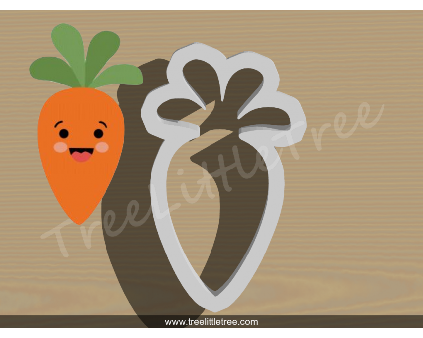 Carrot Style 2 Cookie Cutter. Food Cookie Cutter. Easter Cookie Cutter