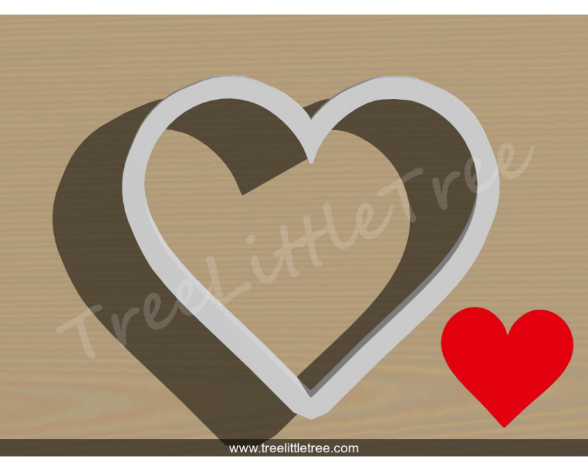 Classic Heart Cookie Cutter. Valentine's day Cookie Cutter