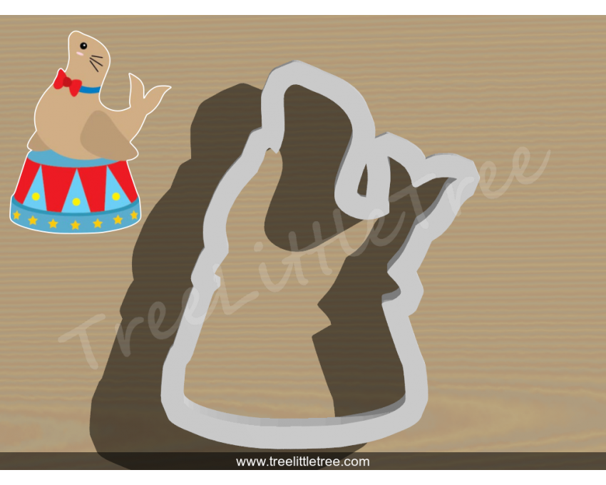 Circus Sea Lion Cookie Cutter. Baby Shower Cookie Cutter. Circus Baby Cookie Cutter