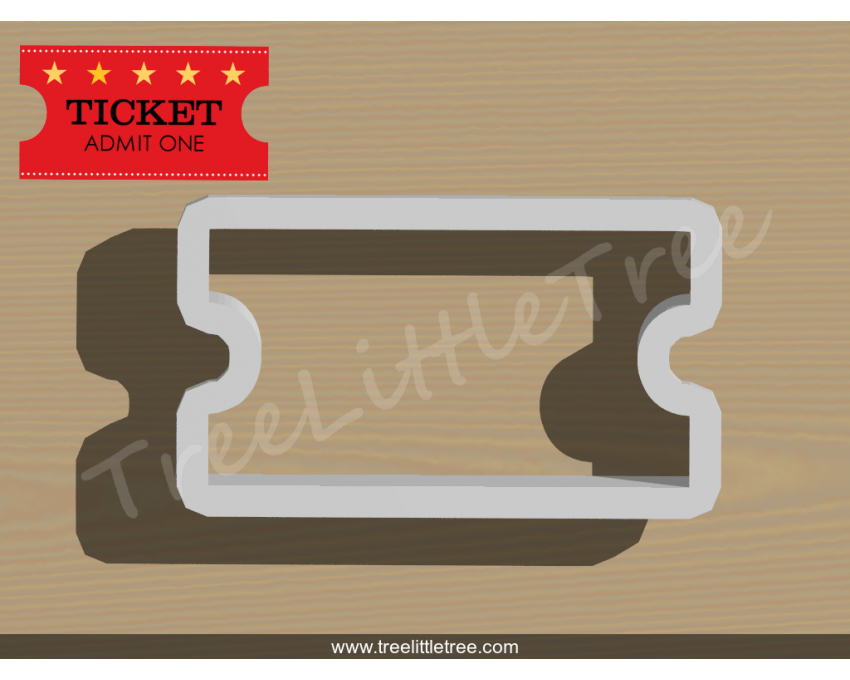 Ticket Style 1 Cookie Cutter. Movie Theme Cookie Cutter. Circus Theme Cookie Cutter. 