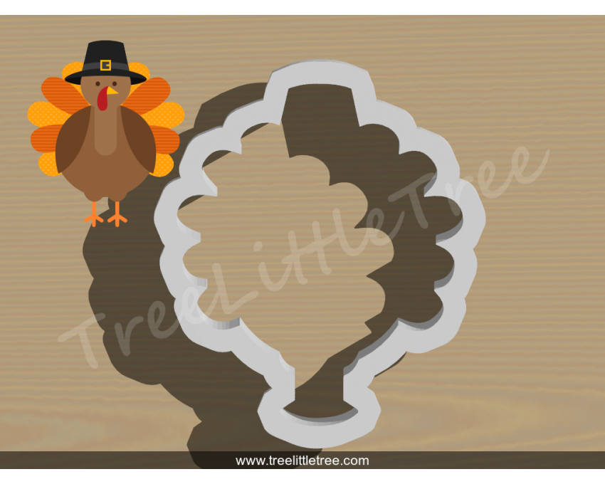 Turkey Style3 Cookie Cutter.Thanksgiving Cookie Cutter