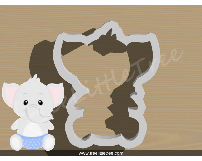 Baby Elephant Cookie Cutter. Baby Shower Cookie Cutter. Jungle Baby  Cookie Cutter