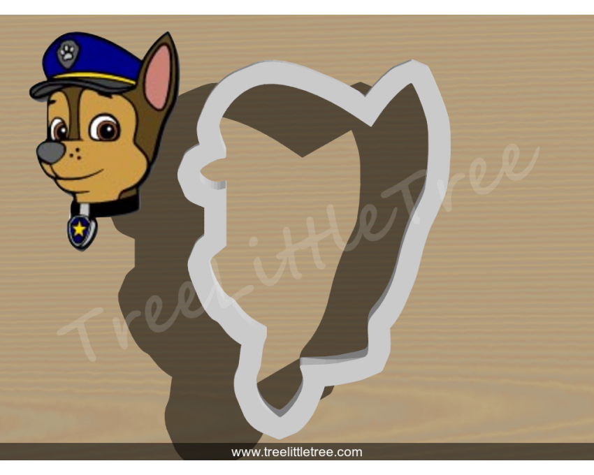 Chase  Style 2 Cookie Cutter. Cartoon Cookie Cutter. PAW Patrol Cookie Cutter