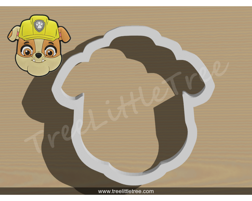 Rubble Cookie Cutter. Cartoon Cookie Cutter. PAW Patrol Cookie Cutter
