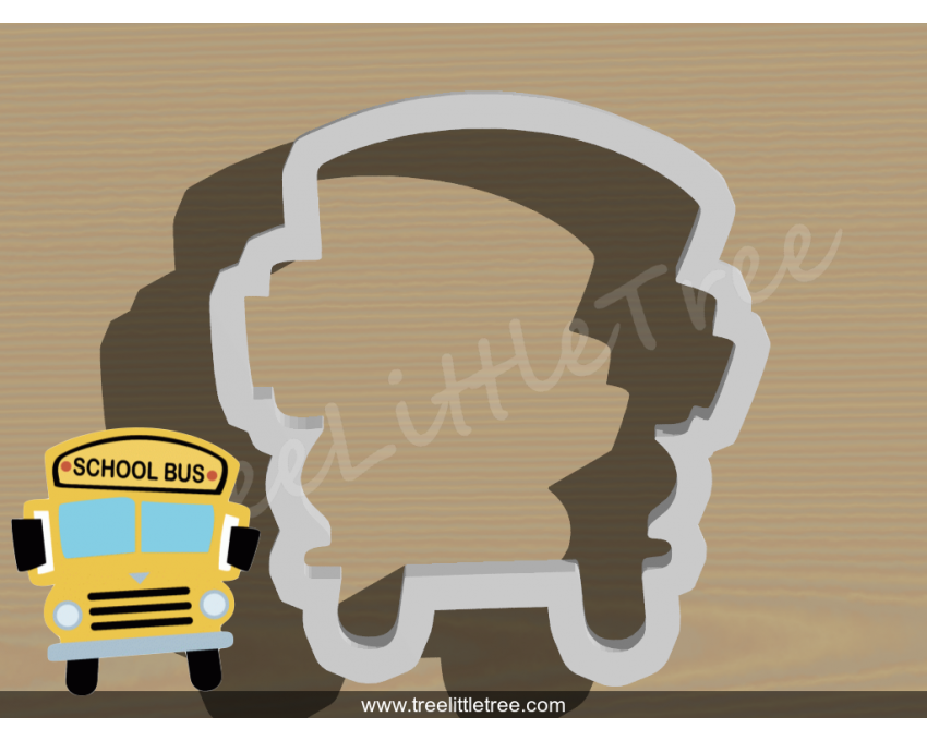 School Bus Front Cookie Cutter. Car Cookie Cutter