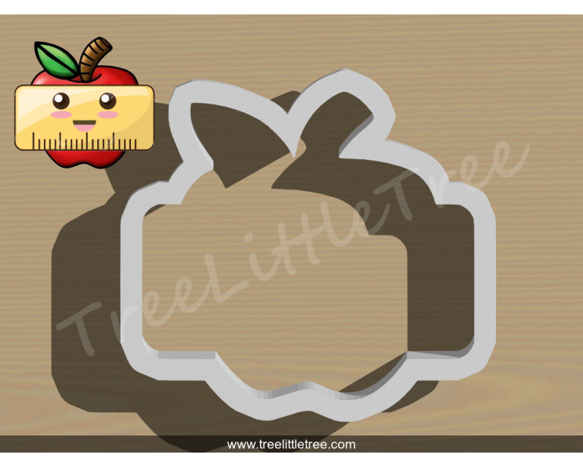 Apple Ruler Plaque Cookie Cutter. School/Grad Cookie Cutter