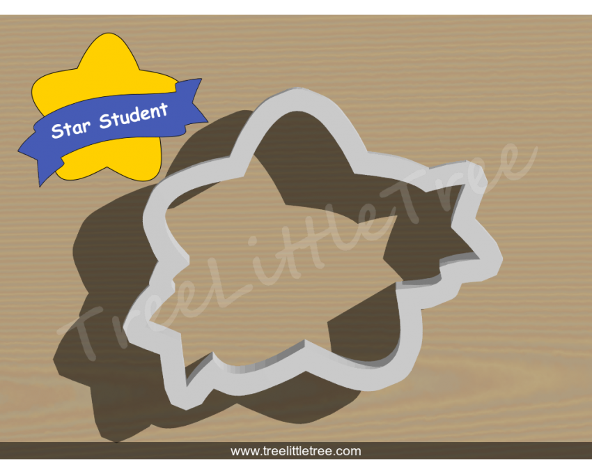Star Student Name Plaque Cookie Cutter. School/Grad Cookie Cutter