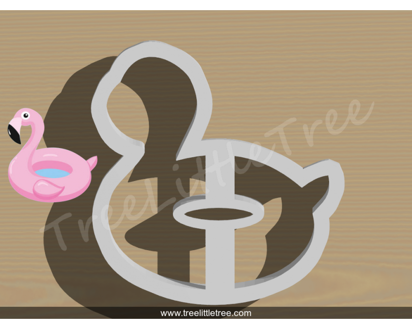 Flamingo Floatie Detailed Cookie Cutter. Floatie Cookie Cutter. Summer Season Cookie Cutter